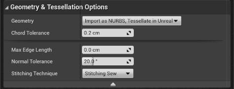 Geometry and Tessellation Options for CAD